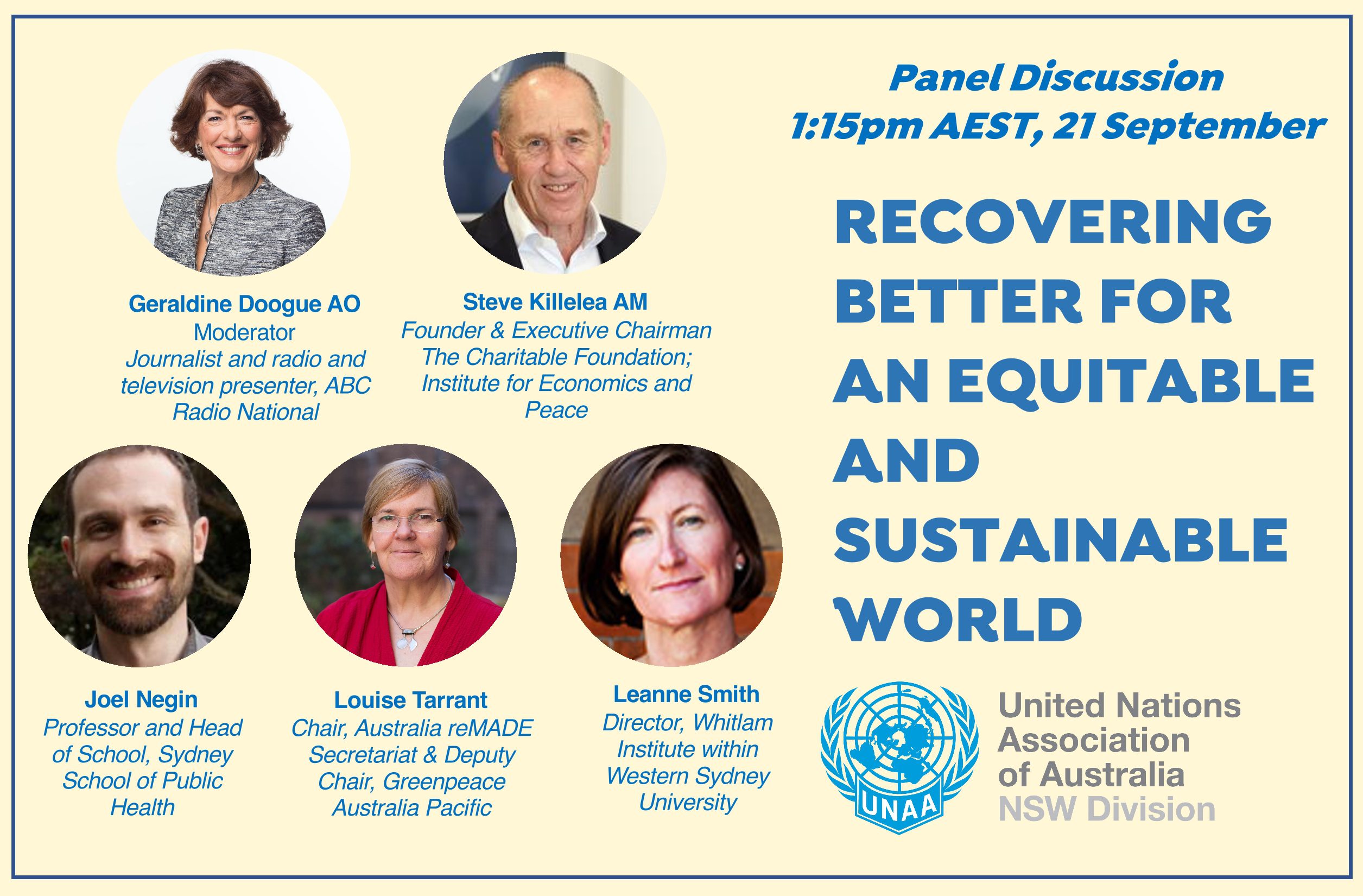 Recovering better for an equitable and sustainable world